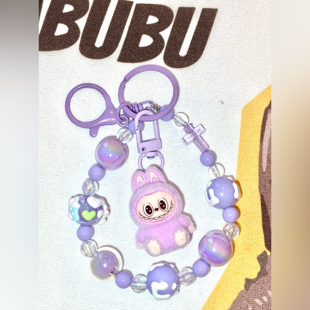 Cute Labubu Keychain - purple - Picture 2 of 2